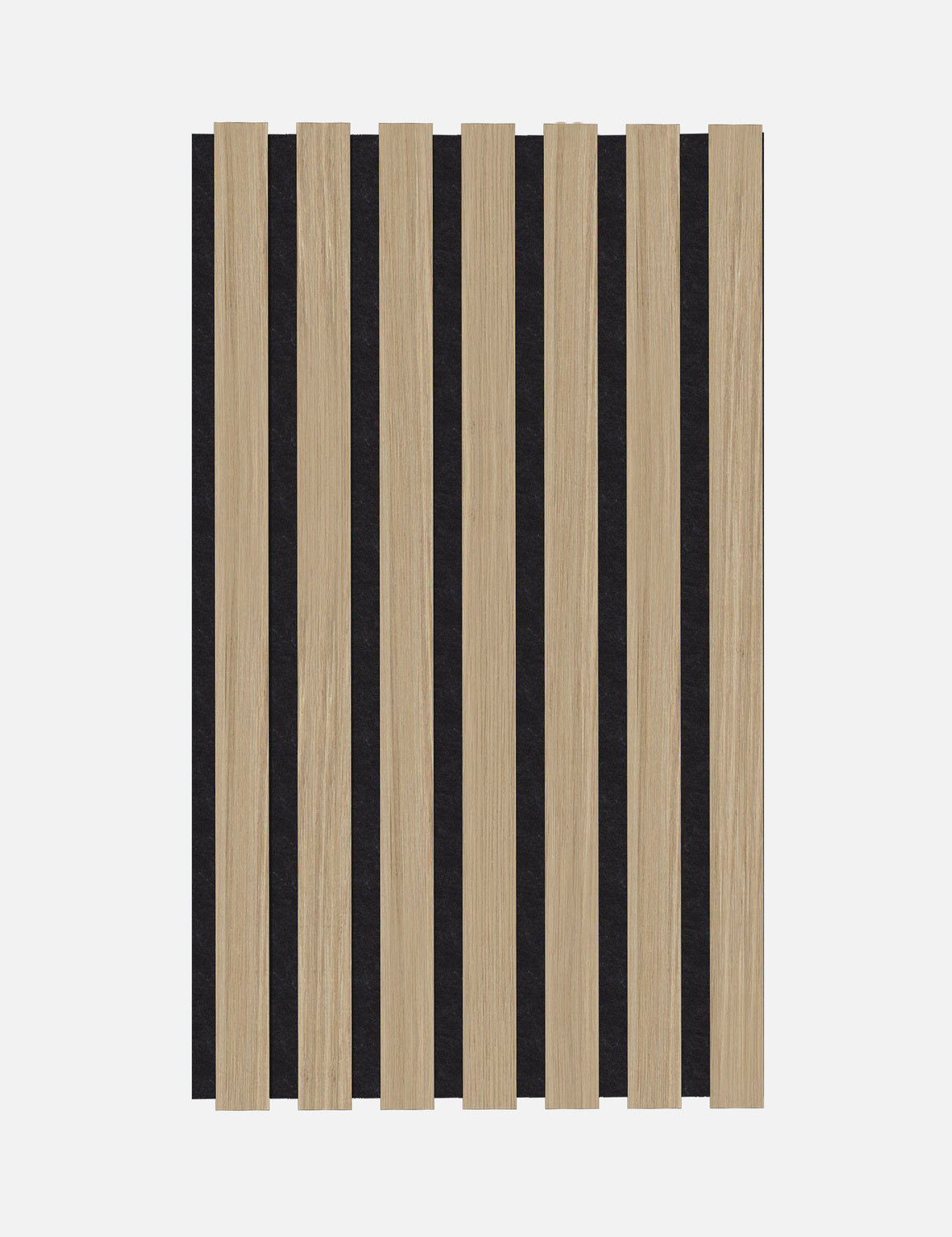 Akustikpaneel Eiche MDF Natur Leicht - Filz Schwarz - 240cm