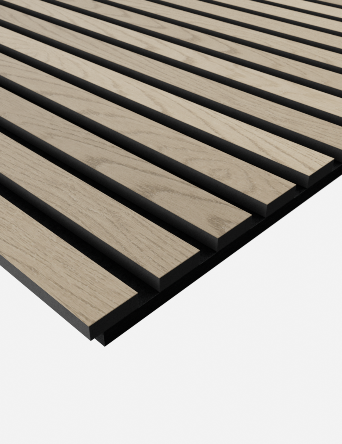 Akustikpaneel Holzig Plus Eiche Natur Schwarzes MDF